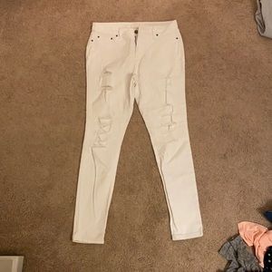 Destroyed White Skinny Jeans
